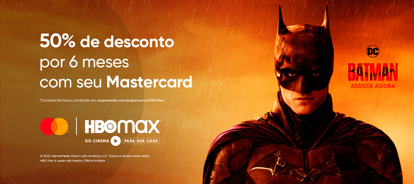 HBO Max oferece 50% de desconto para clientes Mastercard